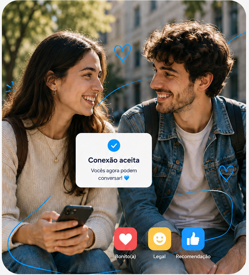 Conexão aceita, conversa liberada